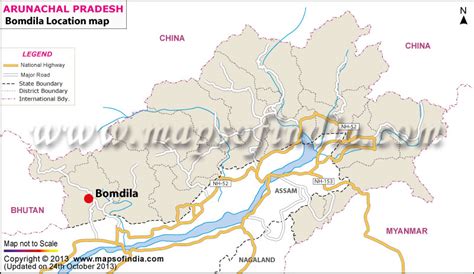 Where is Bomdila Located in India | Bomdila Location Map,Arunachal Pradesh