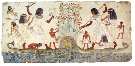 Tomb of Menna …. Hunting & Fishing in the Marsh ... 14th Century BC ...