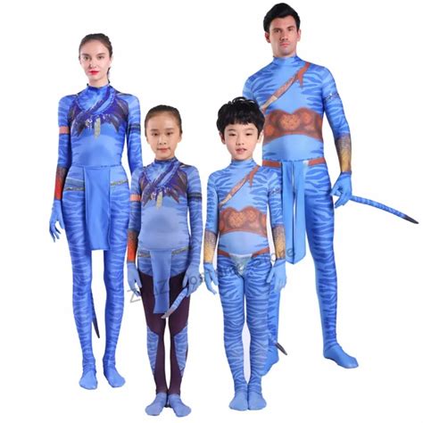 Movie Avatar 2 The Way of Water Neytiri Jake Sully Cosplay Costume ...