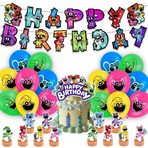 Kit Cumpleaños Smiling Critters Catnap Adornos Poppy Time | DYSHOPNOW