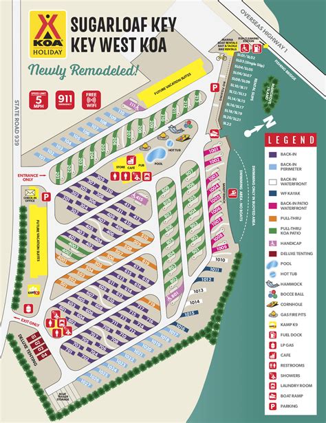 Sugarloaf Key/Key West KOA Holiday Campground Map