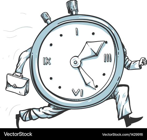 Clock running out of time Royalty Free Vector Image