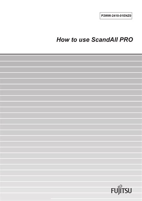 FUJITSU SCANDALL PRO HOW TO USE MANUAL Pdf Download | ManualsLib