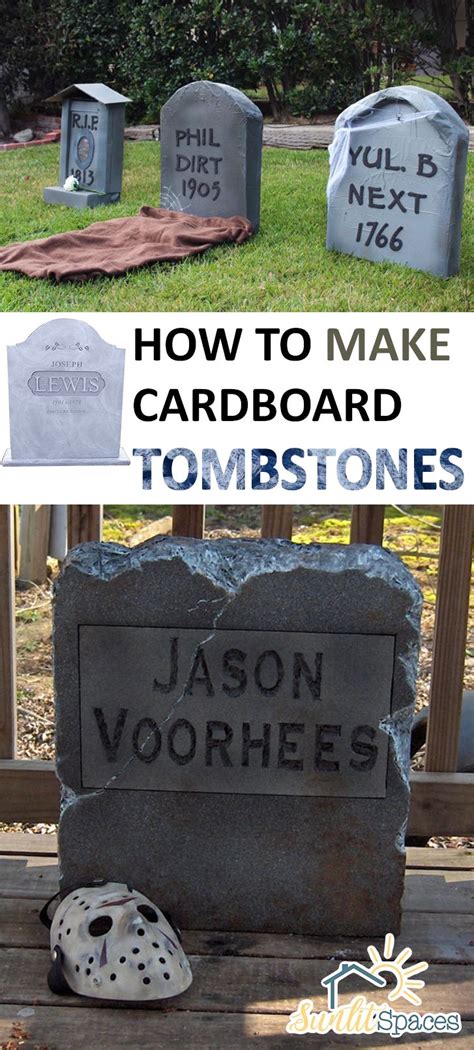 How to Make Cardboard Tombstones - Sunlit Spaces | DIY Home Decor ...