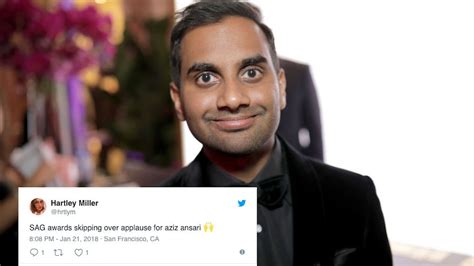 Nobody Clapped For Aziz Ansari At The SAG Awards & Twitter Exploded