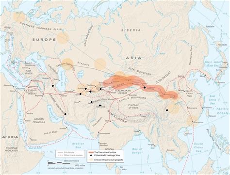 Tian Shan On World Map