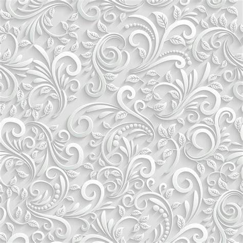 Free Vector | Vector floral 3d seamless pattern background. for ...