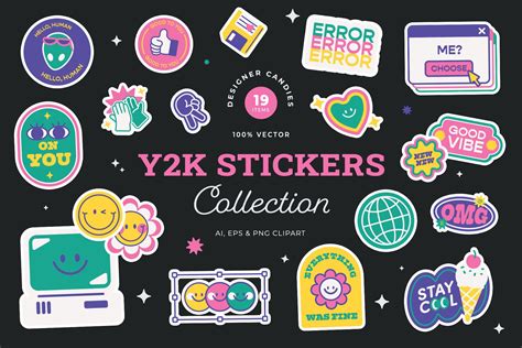 Y2K Sticker Illustrations - Design Cuts