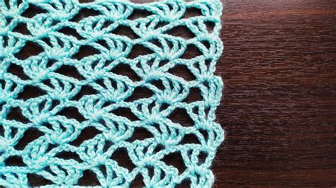 How to crochet Easy lace stitch for scarf - tutorial - YouTube