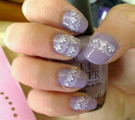 Purple | Lace nails, Nail art, Purple nails