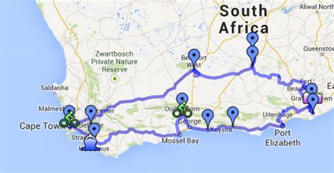 Garden Route Map From Cape Town To Port Elizabeth – Idalias Salon