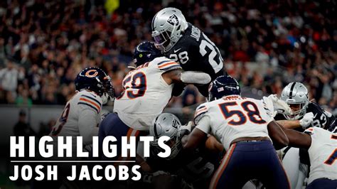 Josh Jacobs highlights: 123 yards during Week 5 win over Bears