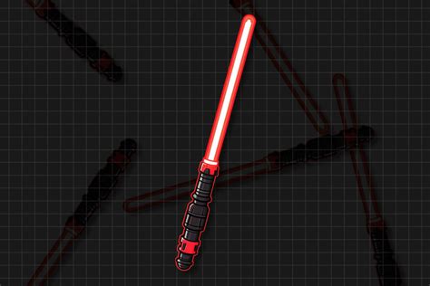 🔴 Cartoon Red Sith Lightsaber Sticker | Free PNG Download - Wallpapers Clan