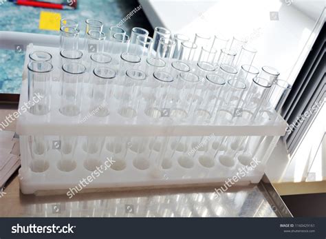 Rack Blood Tubes Barcode Labels Proper Stock Photo 1160429161 ...