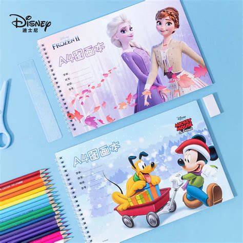 5 Pcs/set Disney Girls Frozen A4 Book Set Boys Mickey Drawing Toys ...