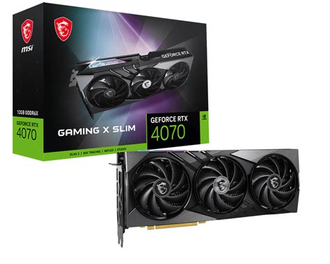 MSI GEFORCE RTX 4070 GAMING X 12GB GDDR6X SLIM GRAPHICS CARD - Nexcom ...