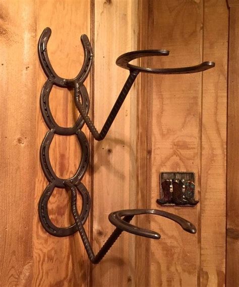 Horseshoe Hat Rack by DocsHorseshoeDesigns on Etsy