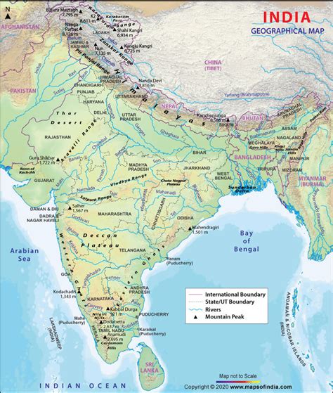 India Geographical Map