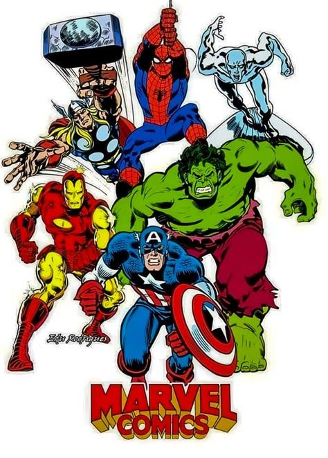 an image of some cartoon characters in the style of comic book ...