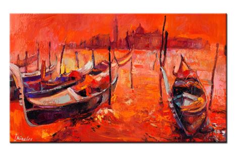 Original Oil Venice Landscape 12in X 20 In, Landscape Painting Original ...