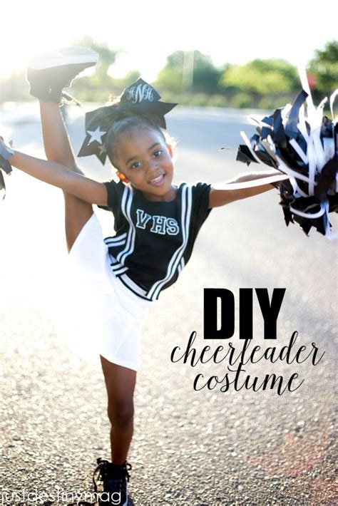 Simple DIY Cheerleader Halloween Costume for Kids - | Diy cheerleader ...