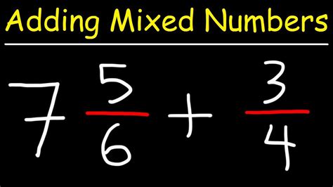 Adding Mixed Numbers With Fractions - YouTube