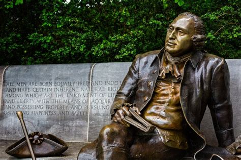 Statue of US Founding Father George Mason in the George Mason Memorial ...