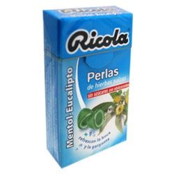 Menthol-Eucalyptus pearl sugar. Ricola. | Parafarmacia Online