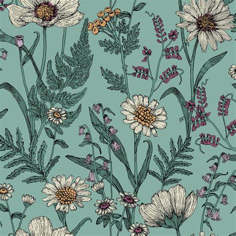 Wild Meadow Blue Floral Wallpaper | Fine Decor | FD43338 – Nobletts ...