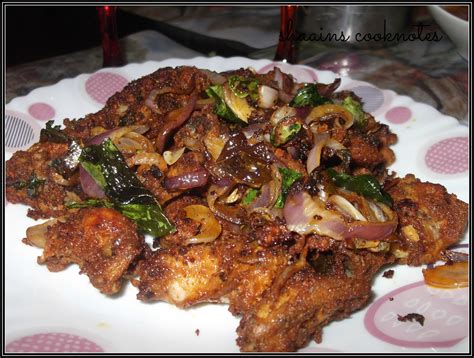 Shaain's Cooknotes: Spicy Chicken Fry (Kerala Style)