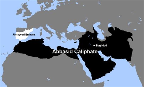 A map of the Abbasid Caliphate in 755, after the Abbasid Revolution and ...