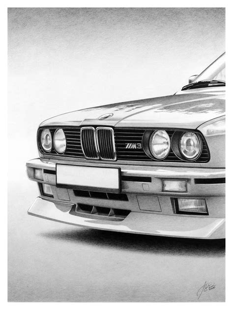 BMW E30 M3 | Realistic Drawing :: Behance