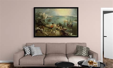 Bruegel Landscape With The Fall Of Icarus classic art print on canvas