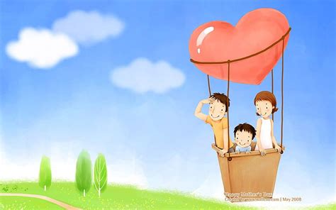 Lovely Children Illustraion of Family Love NO.4 HD wallpaper | Pxfuel