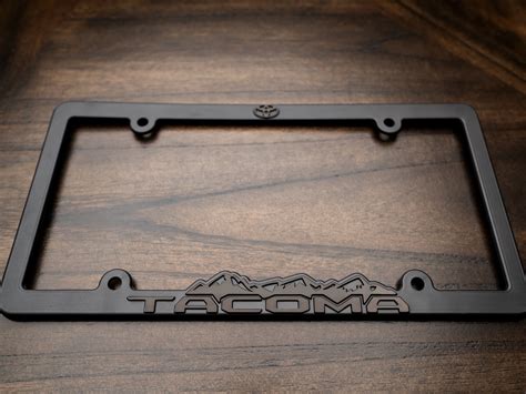 Toyota-Tacoma-Mountains-License-Plate-Frame-BLACKOUTOffroad | Etsy