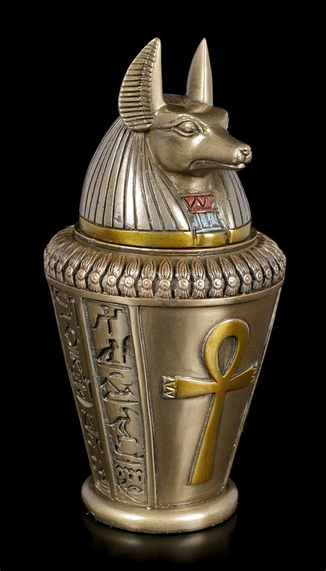 Canopic Jar - Duamutef - Son of Horus - bronzed