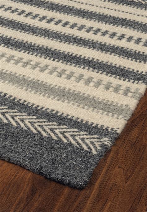 Icelandic Grey Natural Wool Woven Rug - Hook & Loom