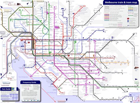 Melbourne train and tram map - Ontheworldmap.com