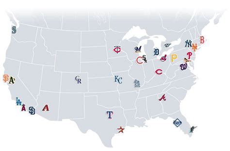 Andre White: Mlb Teams Stadiums Map