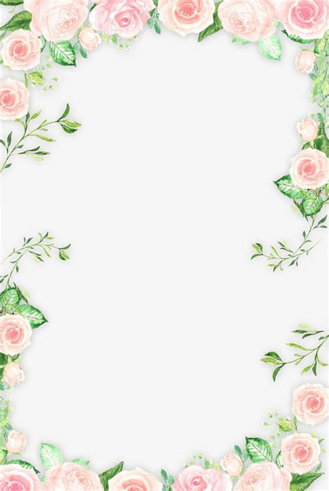 Romantic Pink Flower Border PNG, Clipart, Border, Border Clipart ...