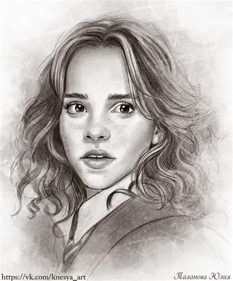 Hermione pencil drawing Harry Potter Portraits, Images Harry Potter ...