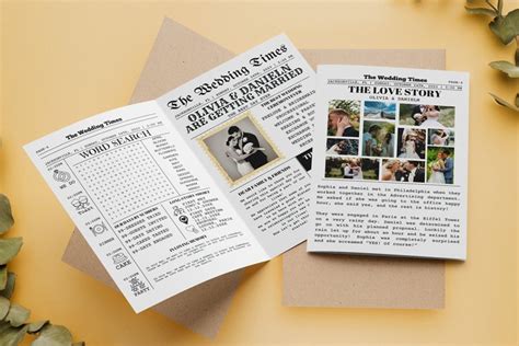 Newspaper Wedding Program Template (2083280)