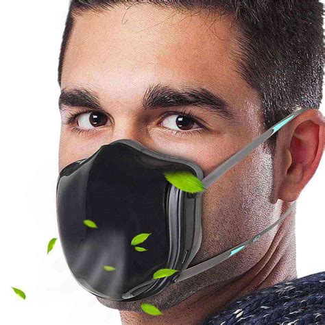 Q5 Pro Reusable Smart Electric Air Filter N95 Face Mask Black