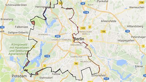 Berlin Wall Map Germany / Mauerweg is actually the whole ride of the ...