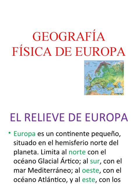 Geografia Fisica de Europa | PDF | Europa | Clima