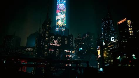 HD wallpaper: Cyberpunk 2077, night, city, cityscape, dark, neon, city ...