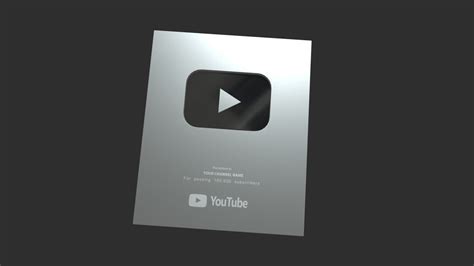 YouTube Silver play Button - 3D model by Arupsaha [63cd528] - Sketchfab