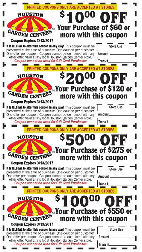 Coupons | Print coupons, Houston garden, Coupons