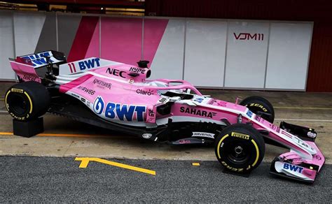 Force India's 2018 Formula One fighter looks pretty in pink - Racing News