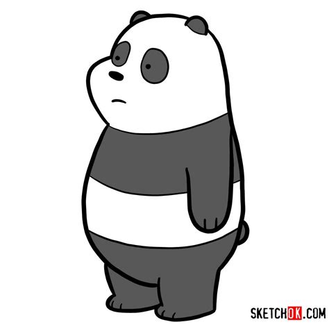 How to Draw Panda Bear from We Bare Bears in 9 Easy Steps